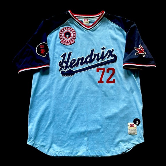 JIMI HENDRIX x MARC ECKO Retro Vintage-Style Jersey Men’s L Woodstock 1969 - Picture 1 of 1